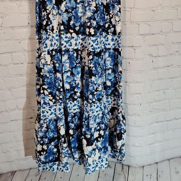 Lapis blue and white floral midi dress NWT - Picture 3 of 12